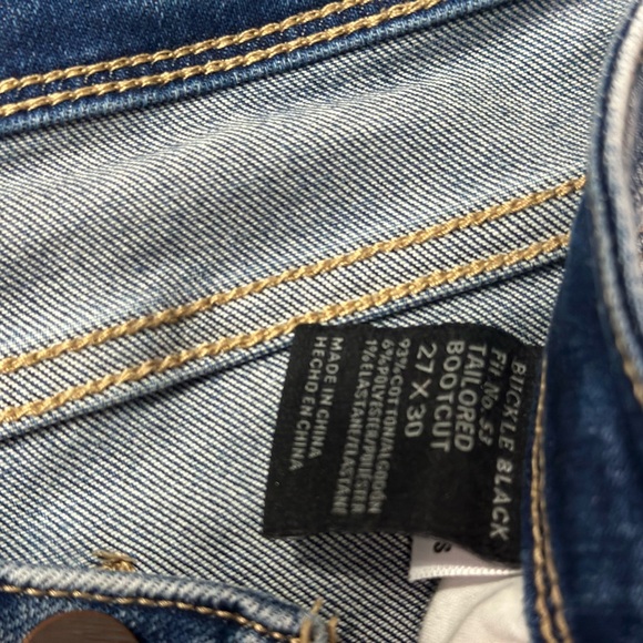 Buckle Black Bootcut Denim Jeans - Picture 6 of 7